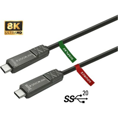 Vivolink - PROUSBCMM8OP - USB-C to USB-C - 8 m - USB Cable Vivolink - PROUSBCMM8OP - USB-C to USB-C - 8 m - USB Cable