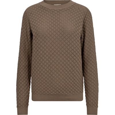 FREEQUENT FQDODO Damen Beiger Strickpullover - Pullover FREEQUENT FQDODO Damen Beiger Strickpullover - Pullover