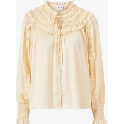 Vila - V-hals Top - Grå - 38 Kvinder - Top Vila - V-hals Top - Grå - 38 Kvinder - Top