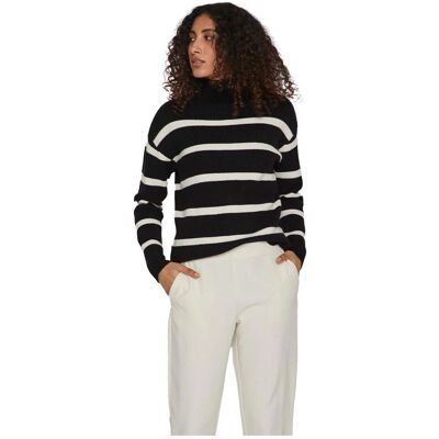 Vila Modello viRil Donna Top - A Coste - Nero - 46 Vila Modello viRil Donna Top - A Coste - Nero - 46