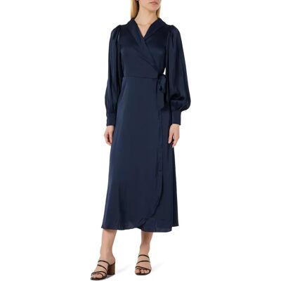 Vila Vienna Ravenna L/S Ankle Wrap Dress-Noos (14093784) - granatowy Vila Vienna Ravenna L/S Ankle Wrap Dress-Noos (14093784) - granatowy