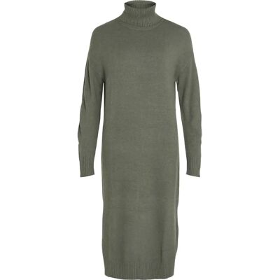 Vila - ViRil Langarm Midikleid - Grau - Kleid Vila - ViRil Langarm Midikleid - Grau - Kleid