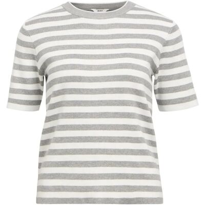 Object Ester S/S Sweter z dzianiny - Szary - Kobieta Object Ester S/S Sweter z dzianiny - Szary - Kobieta