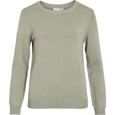 Vila Viril O-neck L/s Stricktop - Noos (14054177) Ölgrün/Detail Melange Vila Viril O-neck L/s Stricktop - Noos (14054177) Ölgrün/Detail Melange