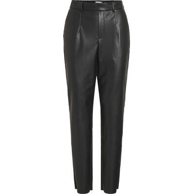Vila Varone HW Coated Pant - Schwarz - Hose Vila Varone HW Coated Pant - Schwarz - Hose