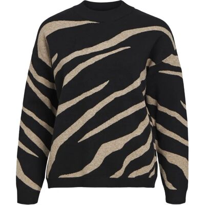 objRay Schwarzer L/S Strickpullover - Damen objRay Schwarzer L/S Strickpullover - Damen