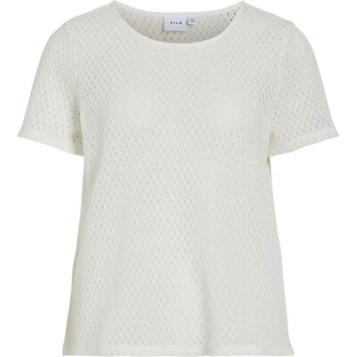 Vila viMine Hvid T-shirt - Top Vila viMine Hvid T-shirt - Top