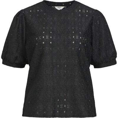 Object Laila S/S RE Top Noos - Svart - Top Object Laila S/S RE Top Noos - Svart - Top