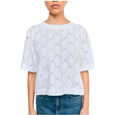 Object Top objAva 2/4 LO O-neck - Blanc - Hauts - Publicité Object Top objAva 2/4 LO O-neck - Blanc - Hauts - Publicité