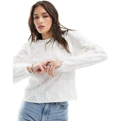Object Objmya RE L/s Vit - Toppar - Lätt, Broderat, Ryggknappar Object Objmya RE L/s Vit - Toppar - Lätt, Broderat, Ryggknappar