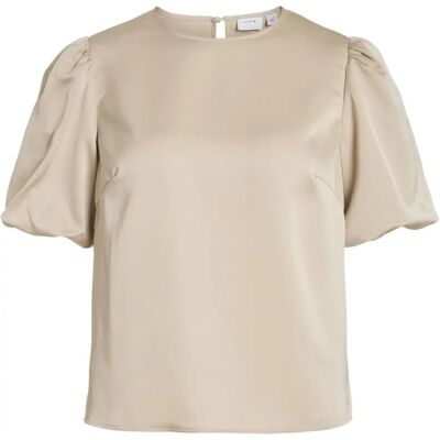 Vila - Violette Satin Puff Top - Grau 36 Damen Vila - Violette Satin Puff Top - Grau 36 Damen