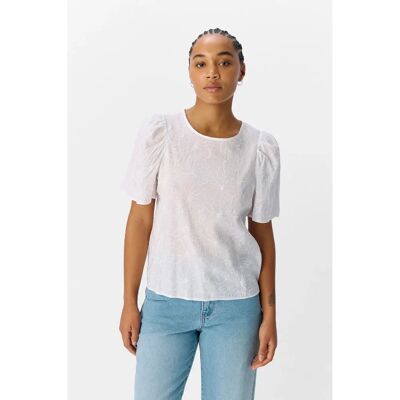Object - Hvid S/S RE O-hals Top 138 - Top Object - Hvid S/S RE O-hals Top 138 - Top