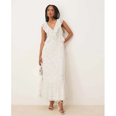 Vila Maximekko viMone S/L Maxi Flounce Dress - Kjole Vila Maximekko viMone S/L Maxi Flounce Dress - Kjole