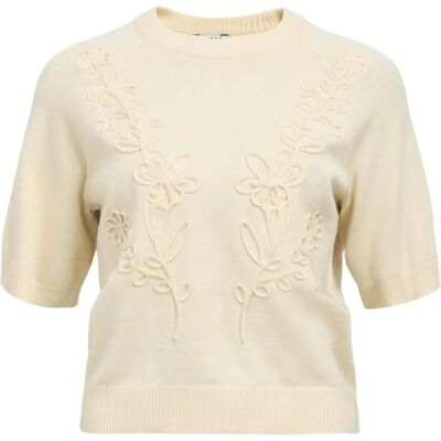 Object Objlaney Rubin SS Pullover - Grigio, Beige, Maniche corte - Maglione Object Objlaney Rubin SS Pullover - Grigio, Beige, Maniche corte - Maglione