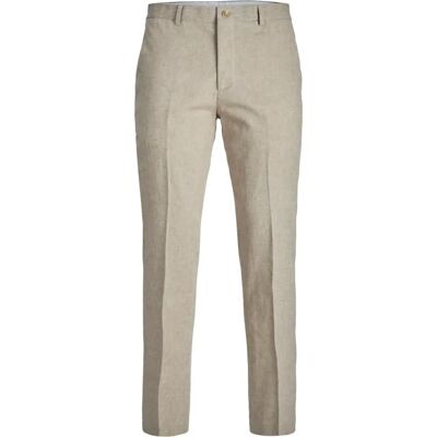 Jack & Jones JPRRIVIERA LINEN TROUSER SLIM FIT SN (12228724) - beige Jack & Jones JPRRIVIERA LINEN TROUSER SLIM FIT SN (12228724) - beige