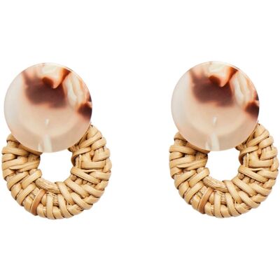 PIECES Ohrringe - 4,2cm Natürliche Details - Damen PIECES Ohrringe - 4,2cm Natürliche Details - Damen