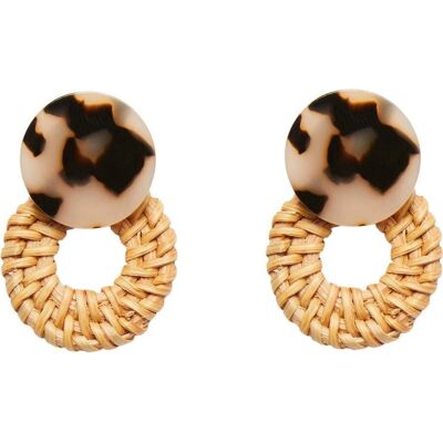 PIECES Damen Ohrringe - Natürliches Abstraktes Design - 4,2 cm PIECES Damen Ohrringe - Natürliches Abstraktes Design - 4,2 cm
