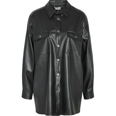 Noisy May Oversized Schwarzes Polyester Hemd - Hemd Noisy May Oversized Schwarzes Polyester Hemd - Hemd