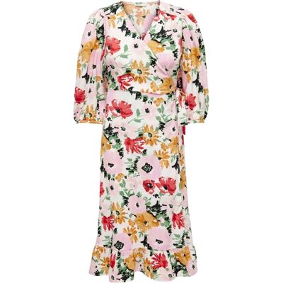 Only Onlolivia 3/4 Robe Midi Wrap Wvn Noos (15253350) cloud dancer Only Onlolivia 3/4 Robe Midi Wrap Wvn Noos (15253350) cloud dancer