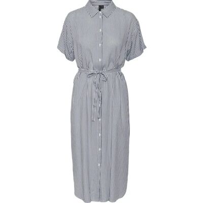 Vero Moda Bumpy Chemisier (10279684) blanc neige/rayures encre indienne - Publicité Vero Moda Bumpy Chemisier (10279684) blanc neige/rayures encre indienne - Publicité