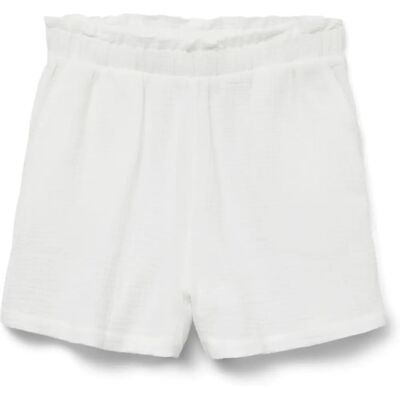 Vero Moda - Shorts - Snow White - Elastische taille met volant, Zijkanten zakken Vero Moda - Shorts - Snow White - Elastische taille met volant, Zijkanten zakken