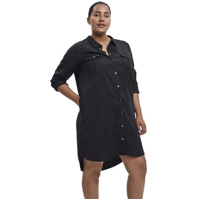 Vero Moda Curve Spijkerjurk - Zwart - 52 - Casual kleding Vero Moda Curve Spijkerjurk - Zwart - 52 - Casual kleding