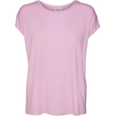 Vero Moda Rosa Kurzärmeliges T-Shirt - Casual Stil Vero Moda Rosa Kurzärmeliges T-Shirt - Casual Stil