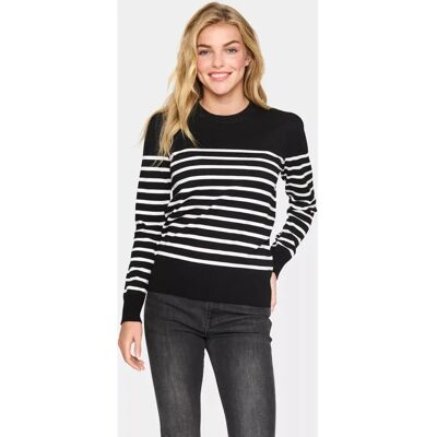 Saint Tropez Mila Streifen Pullover - Pullover Saint Tropez Mila Streifen Pullover - Pullover