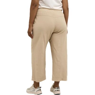 KAFFE Curve - Pantalons culotte Nahan - Beige - Femme KAFFE Curve - Pantalons culotte Nahan - Beige - Femme