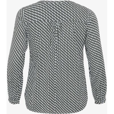 KAFFE Curve - Bluse kcAmi LS Trykt - Blå - Bluse KAFFE Curve - Bluse kcAmi LS Trykt - Blå - Bluse