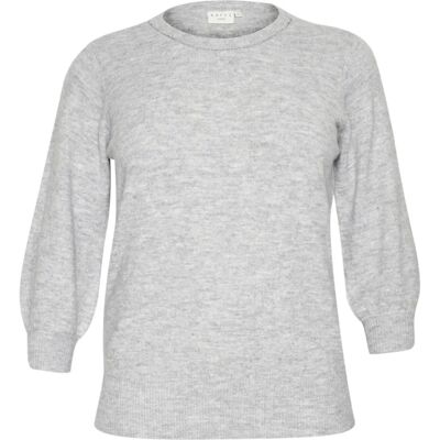 KAFFE Curve - Merida Pullover - Grey - Pullover KAFFE Curve - Merida Pullover - Grey - Pullover
