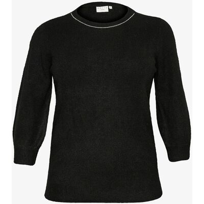 KAFFE Curve - Schwarzer kcMerida Pullover - Plusgrößen KAFFE Curve - Schwarzer kcMerida Pullover - Plusgrößen
