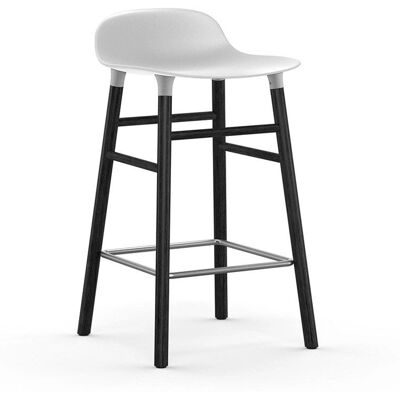 Normann Copenhagen - Form Barhocker Sørensen Læder Ultra Leder - Schwarz Weiß Normann Copenhagen - Form Barhocker Sørensen Læder Ultra Leder - Schwarz Weiß