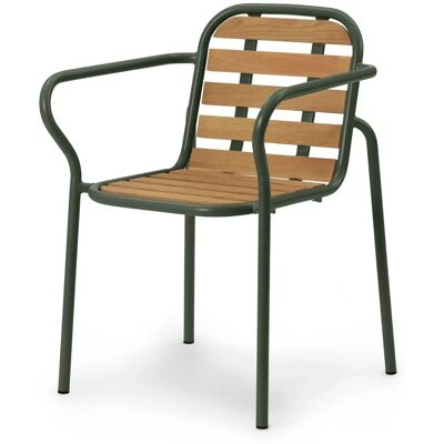 Normann Copenhagen Vig Outdoor Armlehnstuhl - Robinie, dunkelgrün, stapelbar Normann Copenhagen Vig Outdoor Armlehnstuhl - Robinie, dunkelgrün, stapelbar