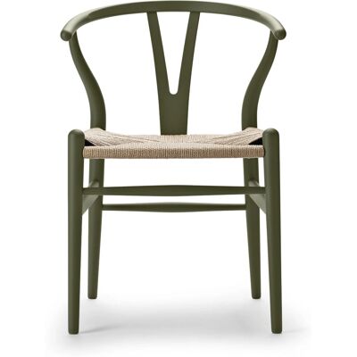 Carl Hansen & Søn CH24 Chaise Wishbone Vert Olive - Chaise - Publicité Carl Hansen & Søn CH24 Chaise Wishbone Vert Olive - Chaise - Publicité