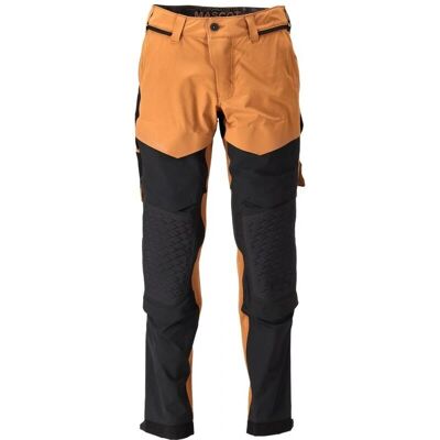 Pantalon de travail marron/anthracite avec poches pour genouillères - Type de travail - Publicité Pantalon de travail marron/anthracite avec poches pour genouillères - Type de travail - Publicité