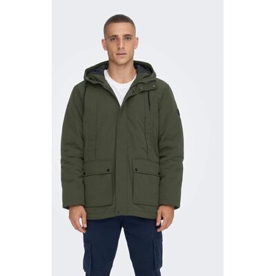 ONLY & SONS Jayden Dunkelgrüne Winterjacke - Jacke ONLY & SONS Jayden Dunkelgrüne Winterjacke - Jacke