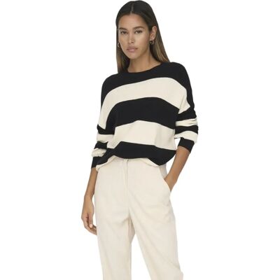 Only Atia Round Neck Sweater (15220044) - black/whitecap gray melange Only Atia Round Neck Sweater (15220044) - black/whitecap gray melange