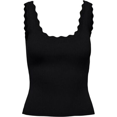 Débardeur JDY pour femmes avec en V et ourlet en coquillage - Vêtements décontractés Débardeur JDY pour femmes avec en V et ourlet en coquillage - Vêtements décontractés