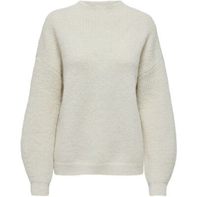 Beżowy sweter z wysokim kołnierzem Only - Pullover Beżowy sweter z wysokim kołnierzem Only - Pullover