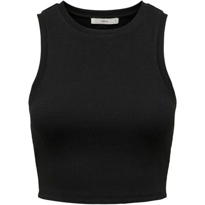 Only Vilma S/L Svart Crop Top - Tanktop Only Vilma S/L Svart Crop Top - Tanktop