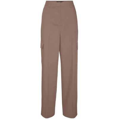 Vero Moda - Housut vmZelda HR Straight Cargo Pant - Brown - Women Vero Moda - Housut vmZelda HR Straight Cargo Pant - Brown - Women