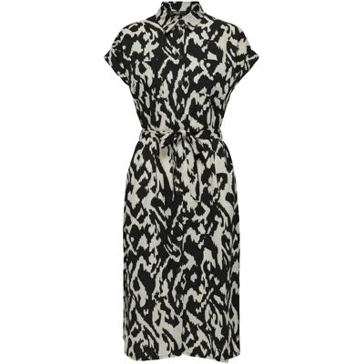 Only Onlhannover S/s Hemdblusenkleid Noos Wvn (15191953) - birke/aop schwarz grafik Only Onlhannover S/s Hemdblusenkleid Noos Wvn (15191953) - birke/aop schwarz grafik