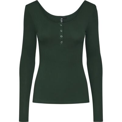 Pieces PCKITTE LS TOP NOOS - Langes grünes Damen Top Pieces PCKITTE LS TOP NOOS - Langes grünes Damen Top