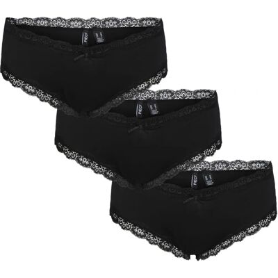 Pieces Nola Low Cut Hipster 3-Pack - Ondergoed Pieces Nola Low Cut Hipster 3-Pack - Ondergoed