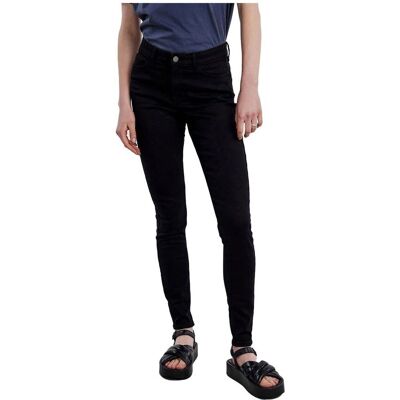 Jeans Skinny Fit Talia de Pieces - Taille Moyenne - Noir Jeans Skinny Fit Talia de Pieces - Taille Moyenne - Noir