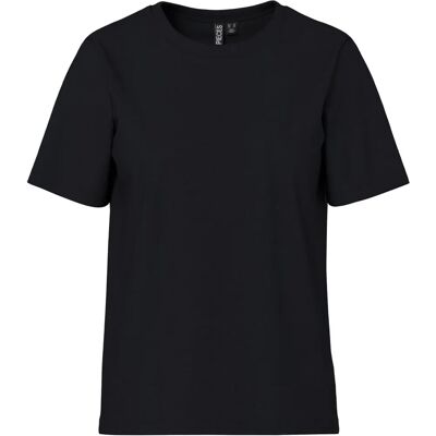 Pieces Ria Kortærmet T-shirt - Sort - Kvinde Pieces Ria Kortærmet T-shirt - Sort - Kvinde