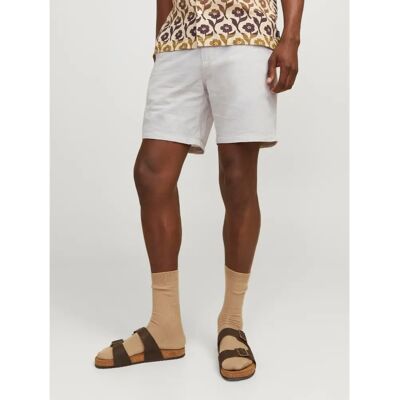 Jack & Jones Ace Pantaloni Corti Chino in Lino Estivi (12248627) - Crockery/Detailmelange Jack & Jones Ace Pantaloni Corti Chino in Lino Estivi (12248627) - Crockery/Detailmelange