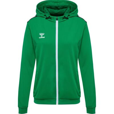 Hummel Maglione Donna - Hmlauthentic Pl Zip Hoodie - Verde - Maglione Hummel Maglione Donna - Hmlauthentic Pl Zip Hoodie - Verde - Maglione