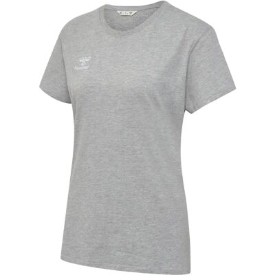 Hummel T-shirt Femme en Coton Biologique Gris Modèle hmlGO 2.0 - Publicité Hummel T-shirt Femme en Coton Biologique Gris Modèle hmlGO 2.0 - Publicité